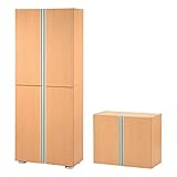 日本製 靴箱 シューズボックス 転倒防止金具付 上下2点セット 玄関収納 下駄箱 〔幅75cm〕 ナチュラル