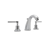 Rohl a1208lmapc-2 Avanti Bath Widespread洗面所蛇口withメタルレバーハンドルポップアップ、光沢クロム