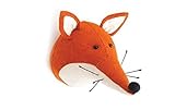 Wall Decor wall hanging wool made safari animal head fox Head [並行輸入品]