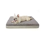 Peto-Raifu ベッド クッション 犬ベッド ペットベッド ペットソファーベッド 夏 ひんやり 冷感 冷感ベッド 洗える ふわふわ 犬寝床 防水 滑り止め 老犬介護 床ずれ 防止 通年使用 秋田犬 中型犬 小型犬の多頭飼い 豆冷感 グレー 76*50*7cm