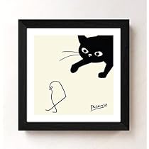ピカソ　・PICSSO、豪華大判 限定額装版より、サイン入り Amazon.co.jp: ピカソ 可愛いぞうの絵 正方形 フレーム付き