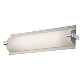 Alico Industries ws4500 – 5 - 15 Piper Small 1-light Vanity器具、クロム磨りガラス