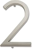 Atlas Homewares AVN2-BRN Modern Avalon 4.5-Inch No. 2 House Number, Brushed Nickel [並行輸入品]
