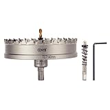 CENYB 5-1/2インチ (140mm) 炭化タングステンチップホールソー チタンメッキパイロットドリルビット2個付き 金属、スチール、鉄、木材、プラスチック用