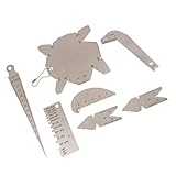 F Fityle フィレット 溶接ケージ　7個入 　ウェルド 検査ルーラー　厚さ計　溶接シームテスター　