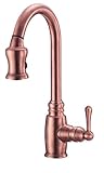 Danze D454457AC Opulence Single Handle Pull-Down Kitchen Faucet, Antique Copper [並行輸入品]