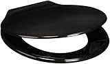 PlumbTech 203-90 MRO Grade Plastic Top Mount Round Toilet Seat, Black by PlumbTech