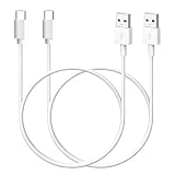 USB Type C ケーブル 1m 2本セット LpoieJun 【3A急速充電 / USB 2.0データ転送 / 映像出力非対応 】 高耐久TPE素材 USB-A to USB-C 充電コード スマートフォン/タブレット/ゲーム機のタイプｃ機種に対応 ホワイト