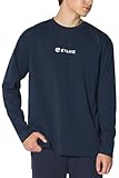 [EVANE] エバン コットン ストレッチ ロングスリーブTシャツ (M, ネイビー)