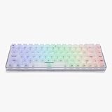 Higround Crystal Opal Basecamp 65%メカニカルUSB有線ゲーミングキーボード 静音グレイシャースイッチ プログラム可能なRGB 透明/半透明 ホットスワップ可能 ディープソック クリーミーなサウンドPCキーボード