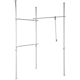 山善(YAMAZEN) 突っ張りポールハンガーラック トリプル 高さ160-292cm ホワイト WJ-795R(WH)