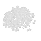 カーホワイトプラスチック8ミリメートル径ホールドアロックロッドエンドクリップ100個