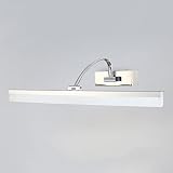 LEDミラーライト、洗面所トイレ浴室、調整可能なベース、調光、防水、防錆、シルバー7W40cm（15.7 "）