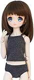 【Petite Marie】 1/3 MDD対応 ラウンドネック キャミソール ＆ パンティ 2点セット 濃いグレー インナーセット 40cm ドール BJD 人形服 【プティットマリエ】 [No.0148]