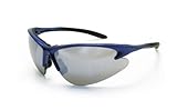 SAS Safety 540-0703 DB2 Eyewear with Polybag, Mirror Lens/Blue Frame by SAS Safety