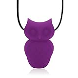 Jellystone Designs Owl Pendant Teether Necklace - Purple Grape [並行輸入品]
