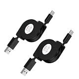 USBケーブル 巻き取り式 1M iPhone type-cケーブル 3A急速 USB2.0 480Mbpsデータ転送 スマホusbケーブル iPhone15/ Xperia/GAlaxy/Aquosなどに対応（2個セット）