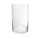 Flower Glass Vase Decorative Centerpiece For Home or Wedding by Royal Imports - Cylinder Shape 10 Ta