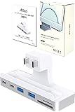 アトラス iMac 24インチ ハブ (USB Type-C) 7in2 ドッキングステーション シルバー / Thunderbolt3 TypeC USB*2 SDカード microSDカード HDMI (4K 60Hz) デュアルモニター/iMac 24-inch M1 2021 / M3 2023 / M4 2024 2ポート 4ポート