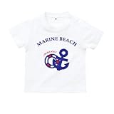 BabyChips イカリマーク(名入れ半袖ベビーTシャツ) 110 ホワイト