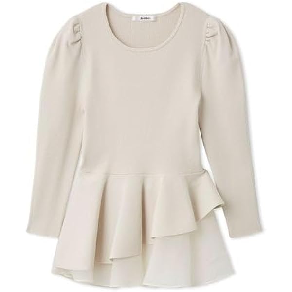 Amazon | [スナイデル] カーブネックペプラムニットプルオーバー