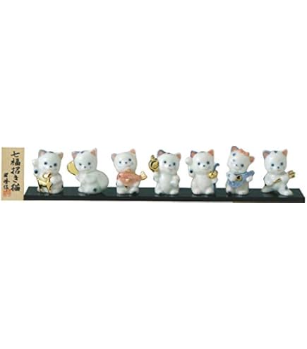 Amazon.co.jp : 薬師窯 錦彩 七福神 招き猫セット(小) : ホーム＆キッチン