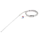 uxcell 熱電対 Kタイプ 0-400度 温度制御 ガラス繊維 全長 3m センサー 200mm 1個入り