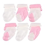 Kiddaroos 3足組 ベビーソックス 0-3月 幼児 ピンク - ホワイト