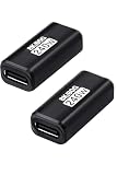 Duttek 80Gbps USB C メス メスアダプター (240W 高速充電と8K@60Hzビデオ) USB Type-c 中継アダプター 双方向コンバーター iPad、MacBook、Thunderbolt 5/4、Type-Cデバイス用 (2パック)