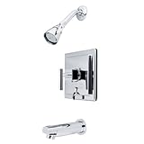 Kingston Brass KB86510CQL Claremont Tub and Shower Faucet, Polished Chrome [並行輸入品]