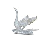 白蝶貝 羽ばたく 白鳥 ブローチ