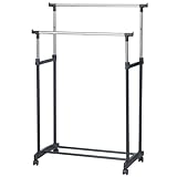 K. K パイプハンガー ダブル ブラック TP-10270BK