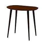 ハイテーブル オーバルテーブル ソファテーブル ソファーテーブル カフェテーブル サイドテーブル デスク 作業台 ドレッサー リビング コンパクト 省スペース 木製 簡単組立 北欧 シンプル デザイン ブラウン