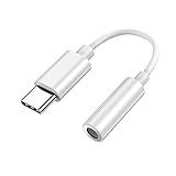 TRkin USB Type-C to 3.5 mmイヤホンジャックアダプターAuxオーディオ暗号ケーブル通話/音楽/リモコンType-Cイヤホンジャックアダプターイヤホン変換線はなどのType Cデバイス（白）
