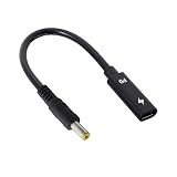 JSER Xiwai Type C USB-C メス入力 - DC電源 PD充電ケーブル ノートパソコン用 18-20V (5.5x2.5mm)