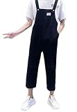 [トーダー] オールインワン サロペット 男女兼用 ツナギ 作業服 ゆったり ボートネック 夏 ゆったり ブラックXL