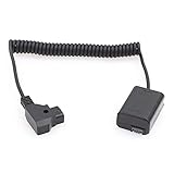 SZRMCC D-tap 2 Pin to NP-FW50 DC Coupler Dummy Battery for Sony A7 A7S A7R A7SII a5100 a6300NEXシリーズカメラ (Coiled Cable)
