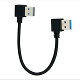 USB 3.0 A(オス)-A(オス) ケーブル タイプA 金メッキ データ高速伝送 (0.3M1個)