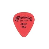 Martin Delrin Guitar Picks – Red, .50mm 18A0152 マーティン デルリン ギターピック – レッド, .50mm | 12枚入り | 本格的なトーンと安定したグリップを備えた耐久性ピック