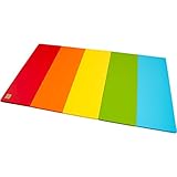 Caraz(カラズ) 子供 ジャンピング マット おまけ付き（滑り止め付） ５段 140×250×4cm レインボー