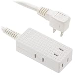 オーム電機 電源タップ スリムタップ 4個口 1m ホワイト 4口 4面コンセント 1面1コンセント アダプター対応 HS-T41-PBT22 00-5051 OHM