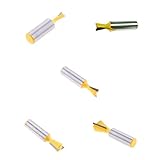 Perfk 木材用ツール　硬化鋼　ルータービット　1/2 インチ　シャンクダブテール　チップカッター　トリム