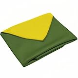 大判風呂敷 140cm 風呂敷 ちりめん 無地 リバーシブル ふろしき 140センチ 大判 大きい 特大 万能 ビックサイズ 超大判 着物 振袖 布団 包み (濃緑×黄緑, 140×140cm)