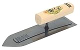 カネシカ (在庫限り) 職人仕上 植田モデル 半焼押さえ鏝 剣先 角柄 240mm×0.3mm厚 12763824012