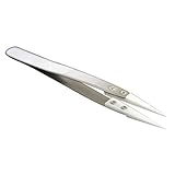 1ピース帯電防止ステンレス鋼セラミックピンセット耐熱非導電性セラミック尖った先端diyツール