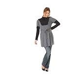 兼光 ニット×ヨークシフォン 01101 M~Lグレー×ブラック