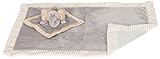 KellyBaby 30 Soft Baby Blanket with Satin Lining and Matching Security Blanket Rattle Toy Gray Eleph