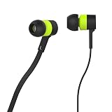Celebrat D2 イヤホン イヤホンマイク マイク付きイヤホン MAGIC MONTH 有線 1.2m フラットケーブル ステレオ低音ヘッドフォン Earphones イヤフォン 3.5mm ステレオミニプラグ (グリーン)