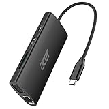Acer USB C ハブ Type-C 9in1 ドッキングステーション 100W USB PD対応 4K HDMIポート 1080p VGAポート 5Gbps 高速データ転送 USB-Aポートイーサネットポート microSD＆SDカードスロット搭載 MacBook Pro/Air/Lenovo/Chromebook