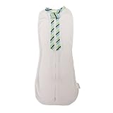 Woombie Little Stud Baby Swaddler (Big Baby 14-19 lbs, Tie Green/Blue Stripes) by KB Designs